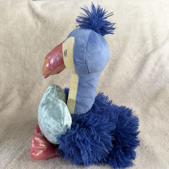 MTY International Ostrich Toucan Bird Blue Heart 13” Plush Stuffed Toy - Picture 2 of 5